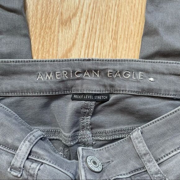 American Eagle Next Level Stretch Gray High Rise Jeggings - Size: 4 Regular - Picture 5 of 11